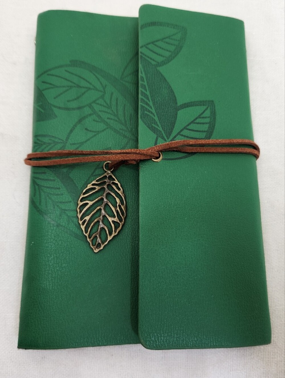 PU Leather Journal Notebook, Vintage Refillable Bound Travel A5 Grün, Green